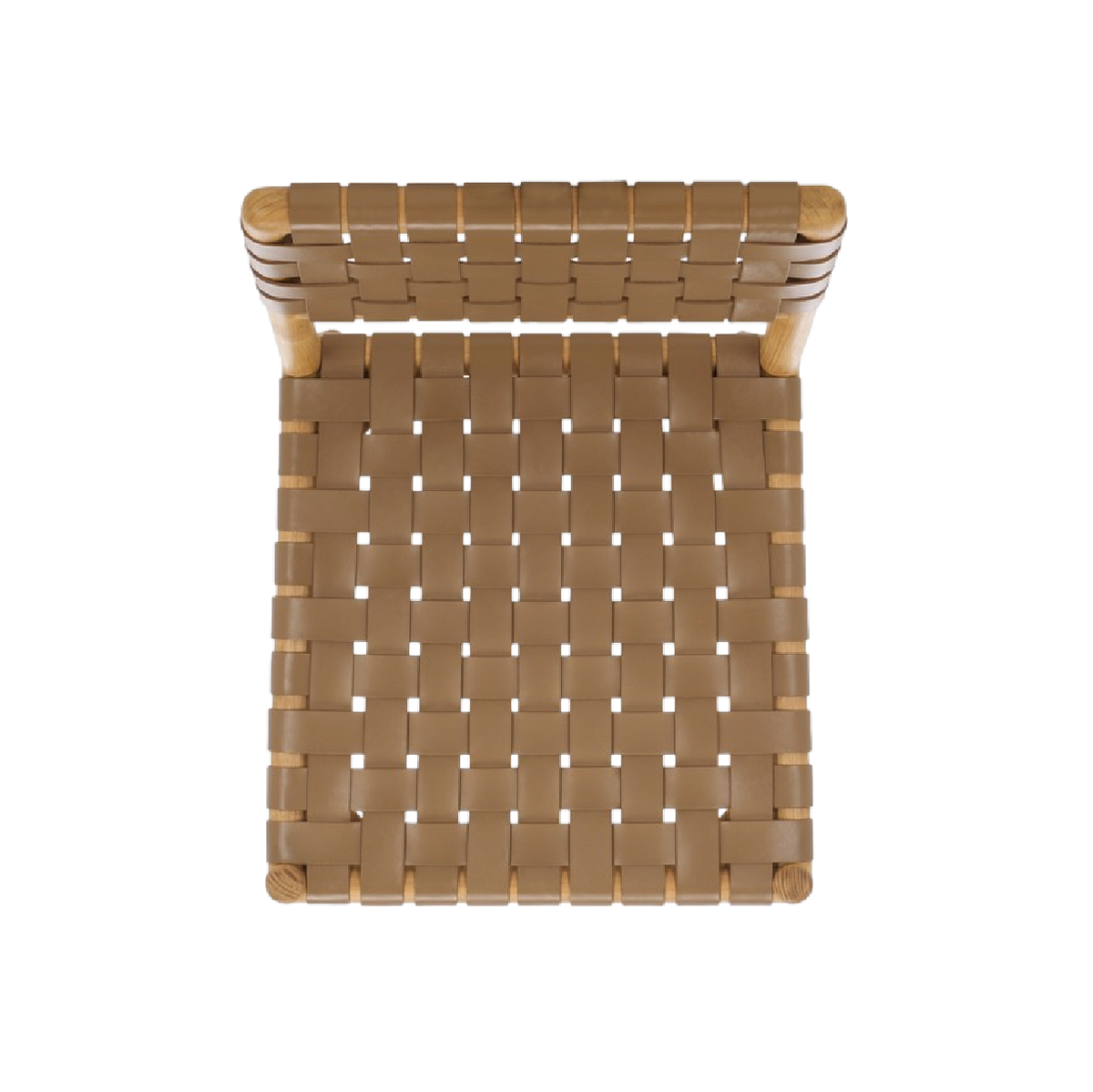 Archie Woven Leather Chair in Dark Tan - Set of 2