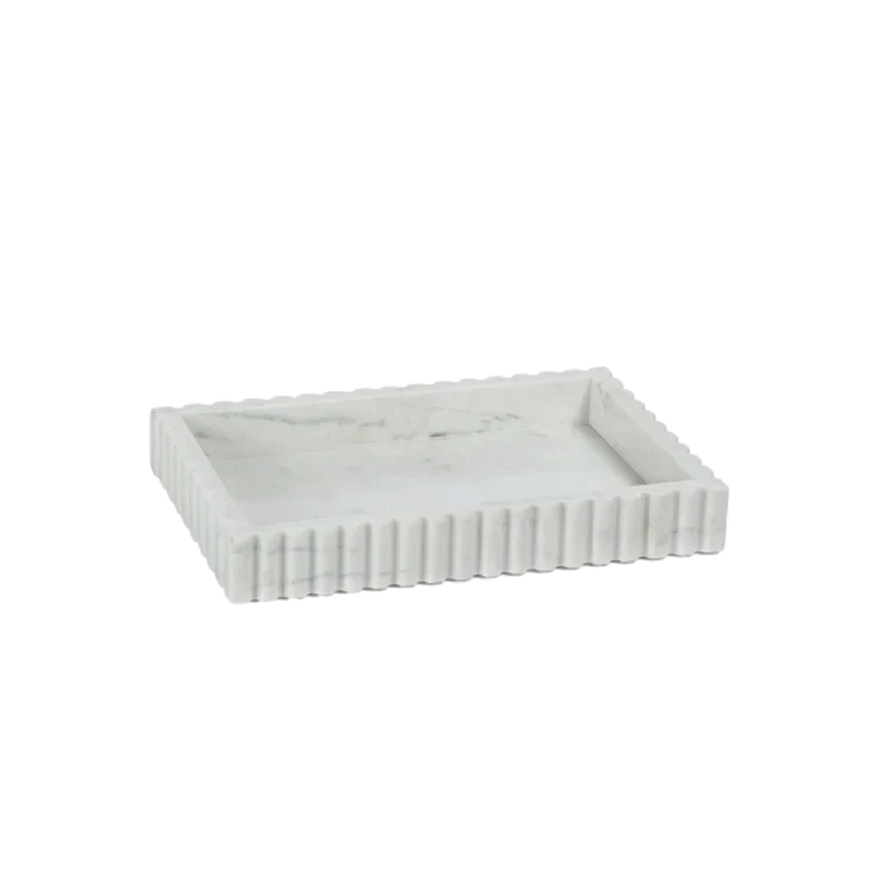 Chantilly Scalloped Marble Tray