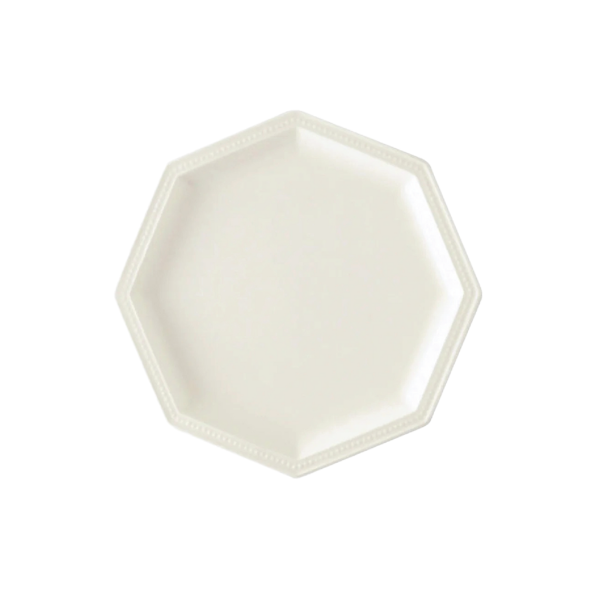 Japanese Pottery Gâtis Plate - Vanilla White