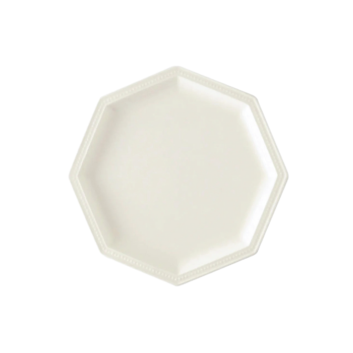 Japanese Pottery Gâtis Plate - Vanilla White