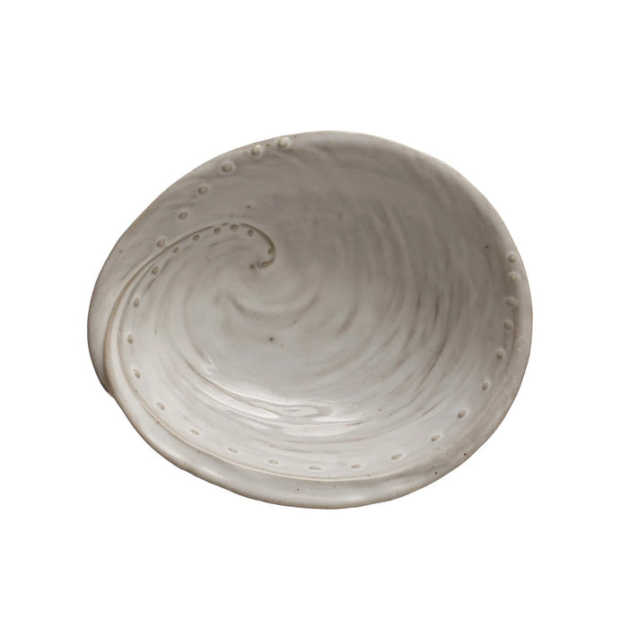 Stoneware Seashell Bowl