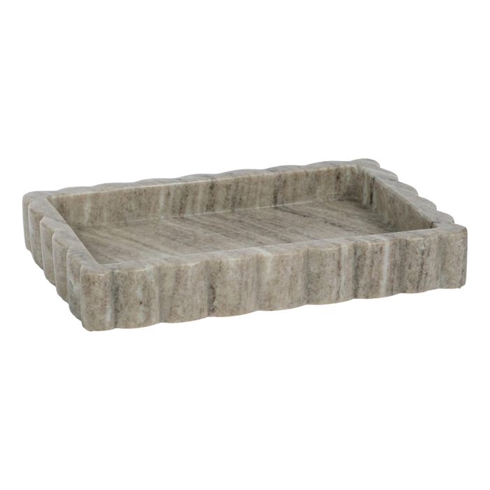 Greyson Scalloped Marble Tray