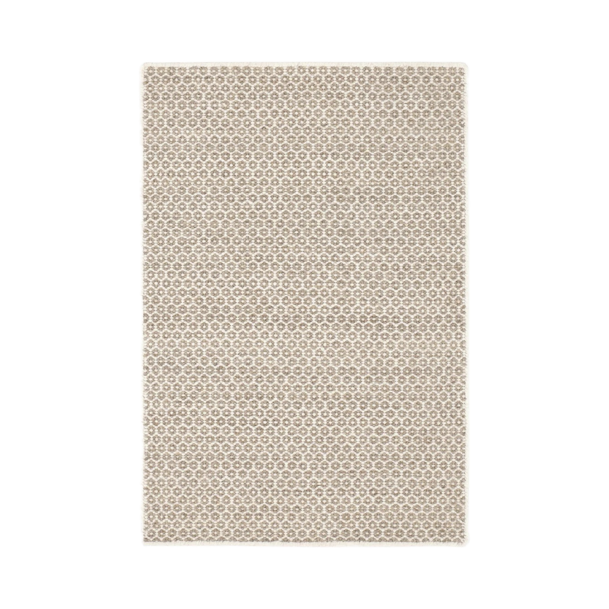 Honeycomb Handwoven Wool Rug - Natural