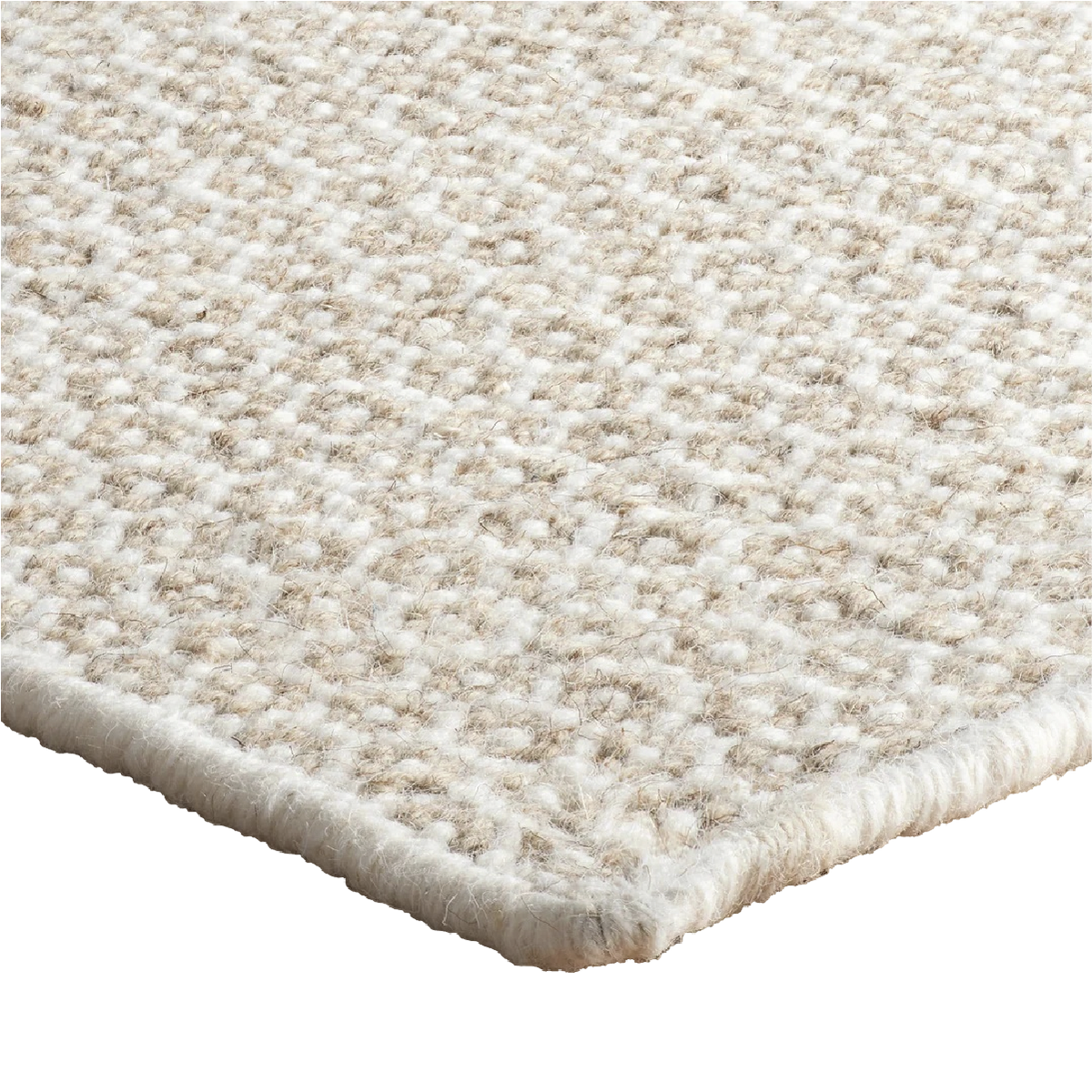 Honeycomb Handwoven Wool Rug - Natural