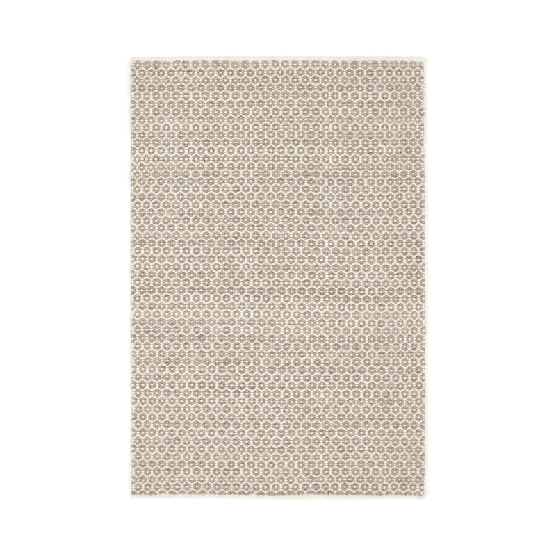 Honeycomb Handwoven Wool Rug - Natural