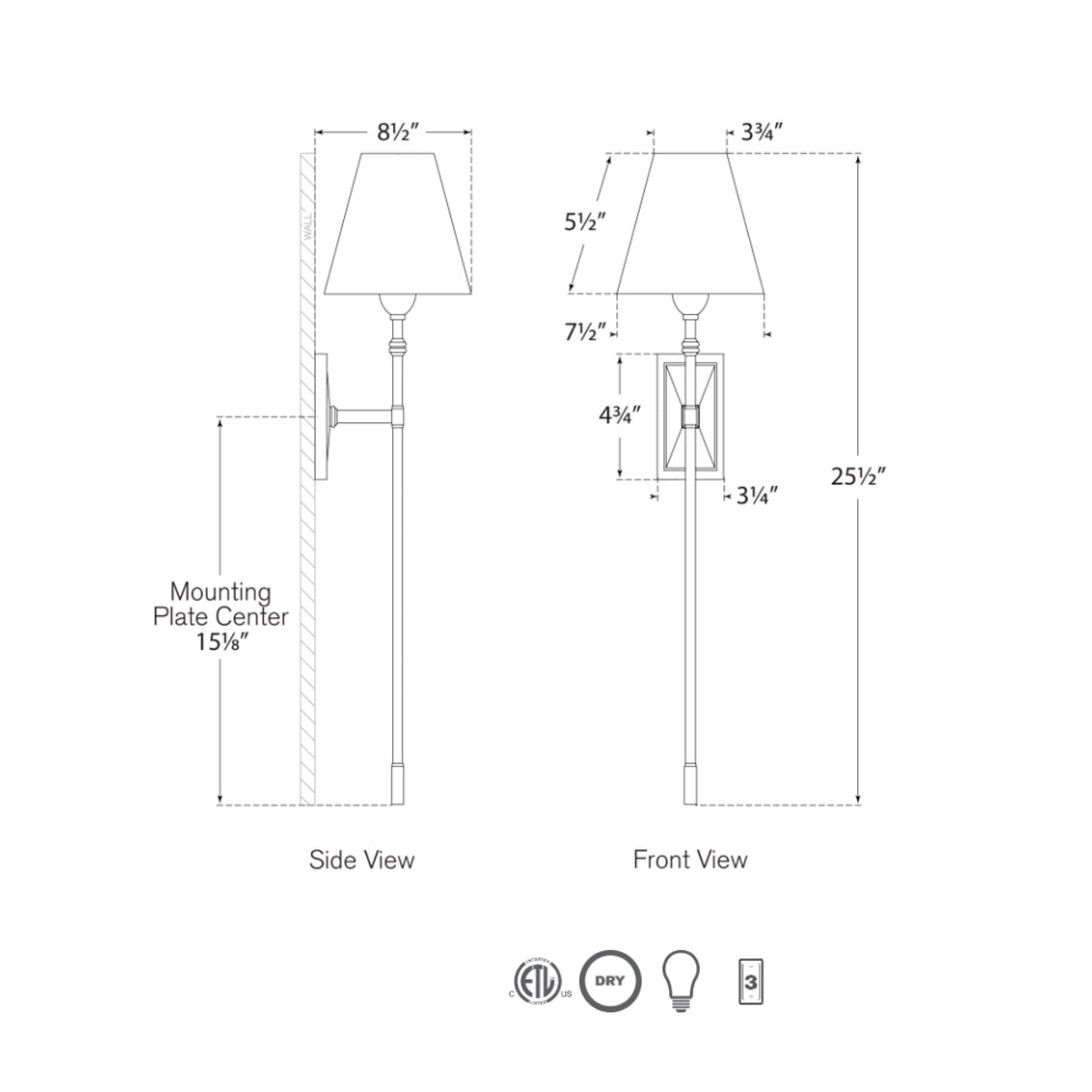 Jane Large Single Tail Sconce