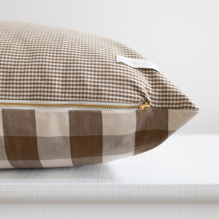 Country Check Pillow Cover