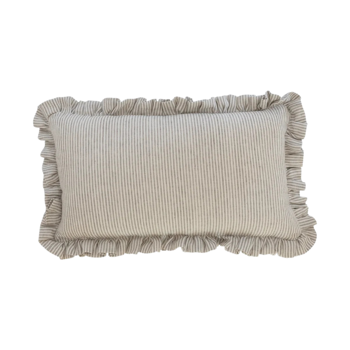 Sallie Ruffle Pillow Cover - Grey - 12" x 21"