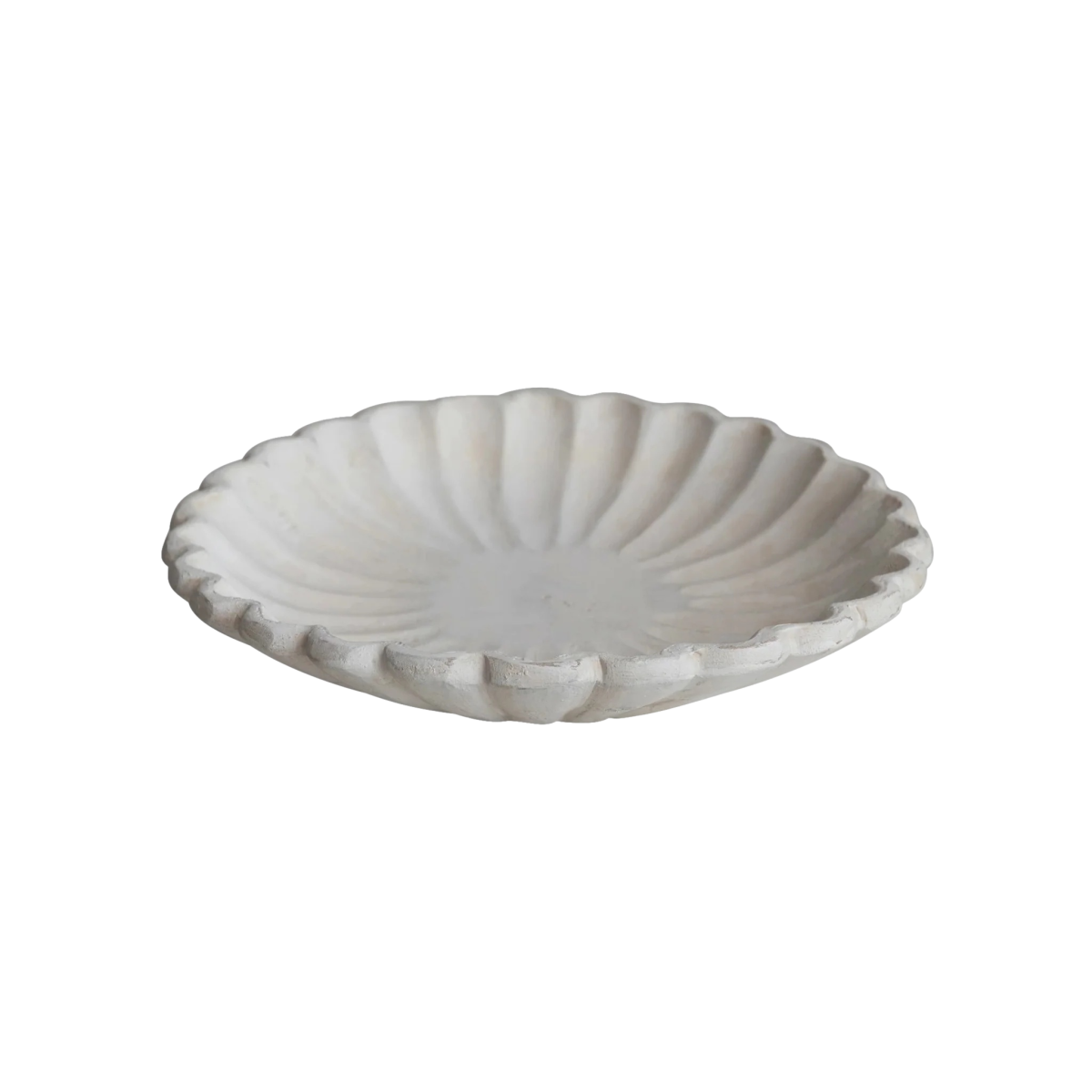 Sasha Scalloped Wooden Dish