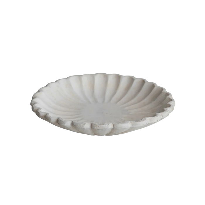 Sasha Scalloped Wooden Dish