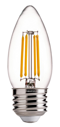 Clear B11 Bulb 4.5 Watt LED Dimmable E26 2700K