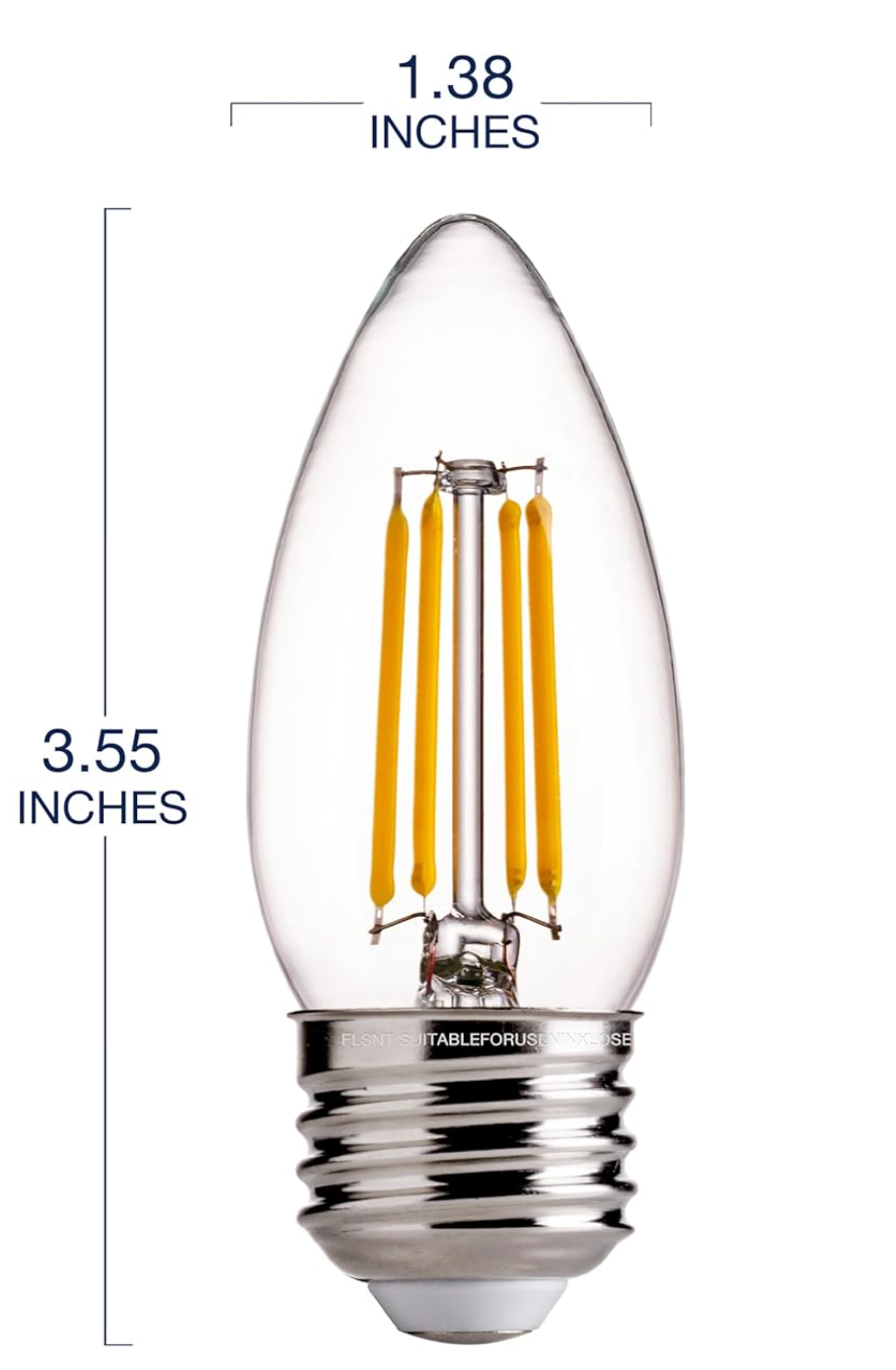 Clear B11 Bulb 4.5 Watt LED Dimmable E26 2700K