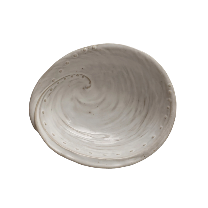 Stoneware Seashell Bowl