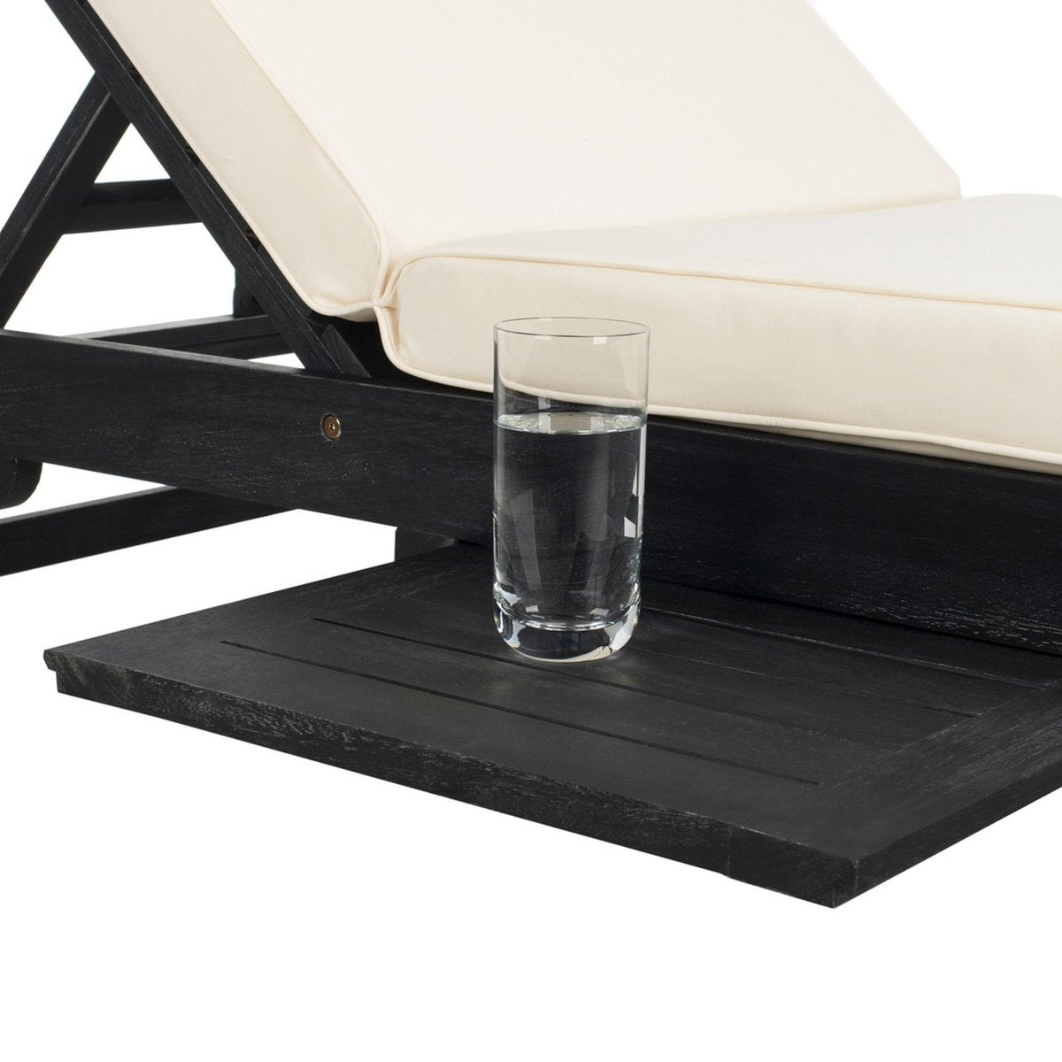 Hampton Chaise with Side Table - Black